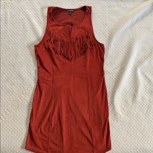 Suede dress from Express